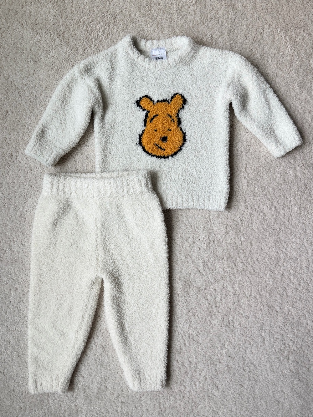Hanna Andersson & Disney Fuzzy Cream 2-piece Set with Winnie the Pooh